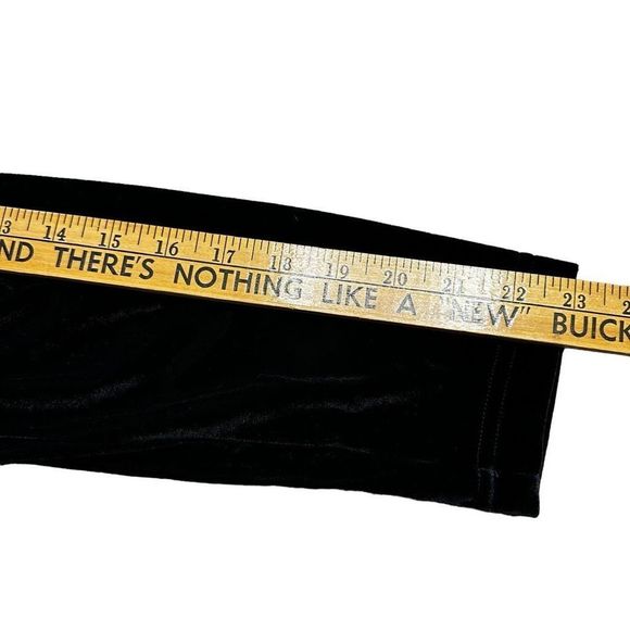 Denim & Co. 2 Pc Black Velvet Cardigan & Tank Set EUC Button Down Size M Stretch - Picture 11 of 15